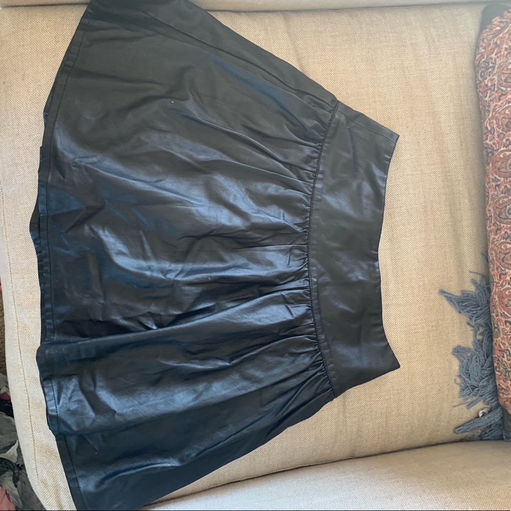 High waisted Leather skirt by French Connection